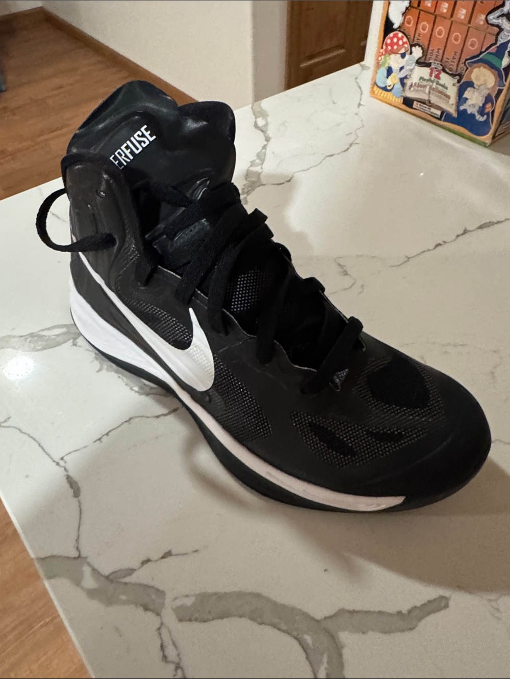 Nike Men’s Black and White High-Top Basketball Shoes